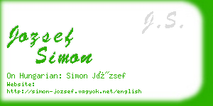 jozsef simon business card